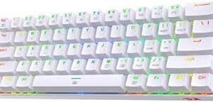 Redragon Draconic K530 Pro RGB Wireless 60% Compact Mechanical Gaming Keyboard - White - Tactile Brown Switches